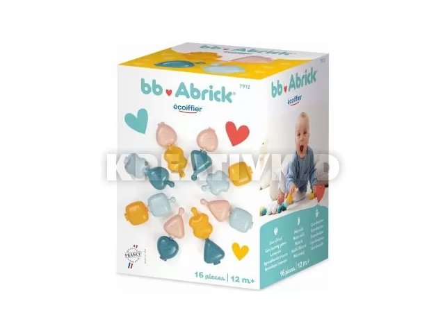 Écoiffier: BB Abrick Gyöngyök készségfejlesztő építőjáték - 16 db-os