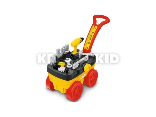 Ecoiffier: Húzható szerelőkocsi, 19 db-os