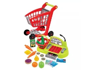 Écoiffier: Szupermarket - bevásárlókocsi és pénztár