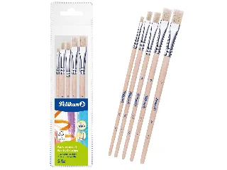 Ecset-szett/5 db natúrfa sörteecset