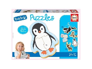 Educa Baby sziluett puzzle - Sarkvidéki állatok (3,4,5 db-os)