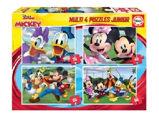 Educa Mickey Mouse és barátai - 4 az 1-ben (20,40,60,80 db-os) puzzle