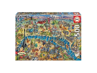Educa Párizs térképe puzzle, 500 darabos