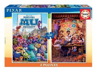 Educa Szörny Egyetem és Coco - 2 x 100 db-os puzzle
