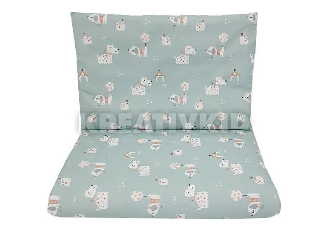 EKO Ágynemű 2 részes pamut Dogs Mint mintával 40x60 cm, 90x120 cm