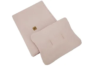 EKO Ágynemű szett 2 részes muszlin 30x40 cm, 75x100 cm - Powder pink