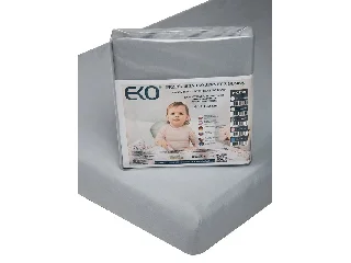 EKO Gumis lepedő, Jersey, szürke, 120x60 cm