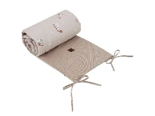 EKO Védő a kiságyba VELVET Bees 180x35 cm - Beige