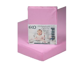 EKO Vízálló gumis lepedő, Jersey, rózsaszín, 120x60 cm