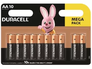 Elem, AA ceruza, 10 db, DURACELL 