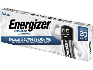 Elem, AA ceruza, 10 db, lítium, ENERGIZER 