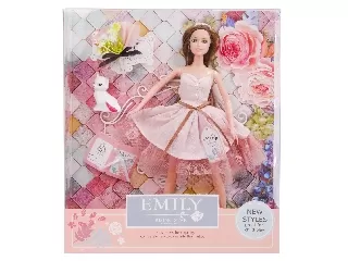 Emily divatbaba kiegészítőkkel, 30 cm