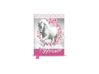 Emlékkönyv lakattal TREND  14x18cm 80lapos Horse