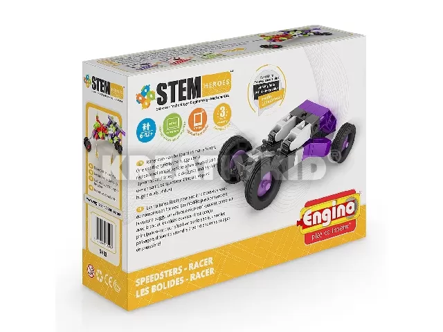 Engino Stem Heroes gyorshajtású járművek: Racer építőjáték