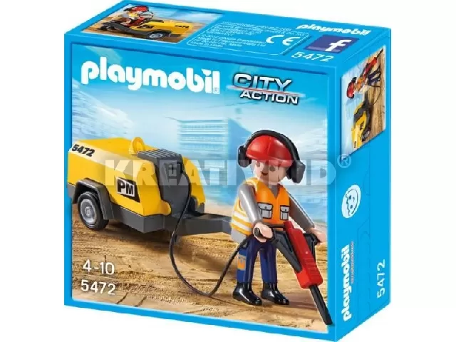 Építőmunkás légkalapáccsal 5472