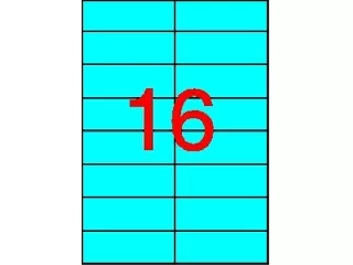 Etikett, 105x37 mm, színes, APLI, kék, 320 etikett/csomag