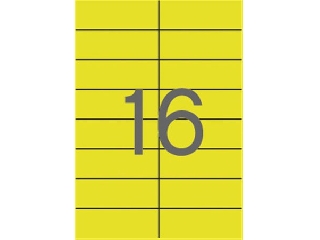 Etikett, 105x37 mm, színes, APLI, sárga, 1600 etikett/csomag