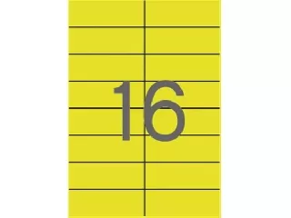 Etikett, 105x37 mm, színes, APLI, sárga, 320 etikett/csomag