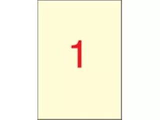 Etikett, 210x297 mm, színes, APLI, krémszínű, 20 etikett/csomag