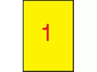 Etikett, 210x297 mm, színes, APLI, sárga, 100 etikett/csomag