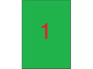 Etikett, 210x297 mm, színes, APLI, zöld, 100 etikett/csomag