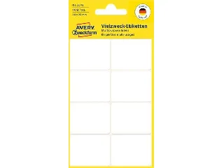 Etikett, 38x29 mm, kézzel írható, lekerekített sarkú, AVERY ZWECKFORM, 40 etikett/csomag