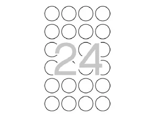 Etikett, 40 mm kör, biztonsági, APLI, 240 etikett/csomag