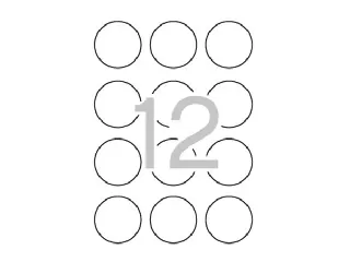 Etikett, 60 mm kör, színes, APLI, neon sárga, 240 etikett/csomag