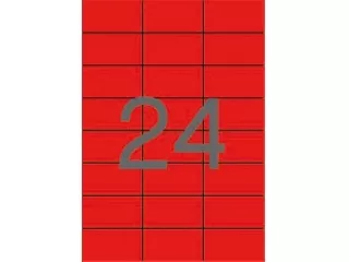 Etikett, 70x37 mm, színes, APLI, piros, 480 etikett/csomag