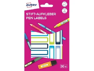 Etikett, tollcímke, 50x10 mm, kézzel írható, AVERY ZWECKFORM, kék-zöld, 30 etikett/csomag