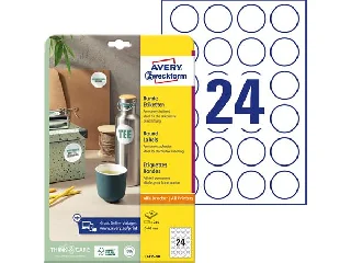 Etikett, univerzális, 40 mm, kör, AVERY ZWECKFORM, 240 etikett/csomag