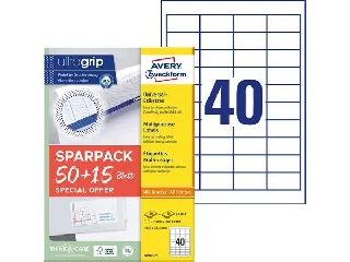 Etikett, univerzális, 48,5x25,4 mm, AVERY ZWECKFORM, 