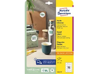 Etikett, univerzális, 51mm, kör, AVERY ZWECKFORM, 150 etikett/csomag