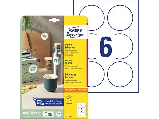 Etikett, univerzális, 80 mm, kör, AVERY ZWECKFORM, 60 etikett/csomag