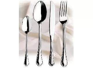 Evőeszköz szett, rozsdamentes acél, 24 db-os szett,