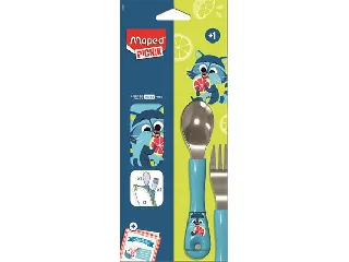 Evőeszközkészlet, fém, szövet tok, MAPED PICNIK 