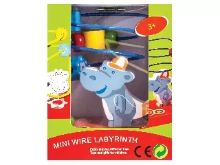 Fa állatos golyófuttató - kicsi