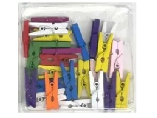 Fa csipesz színes 25db/cs 2,5x0,3cm