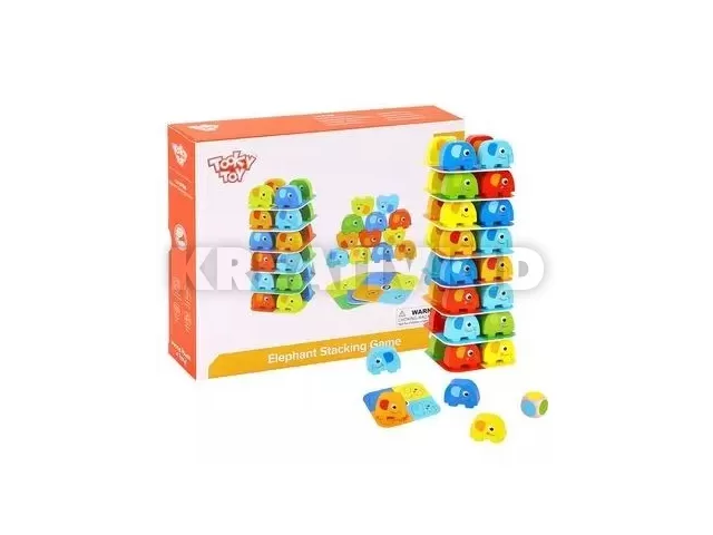 Fa elefántos rakosgató játék