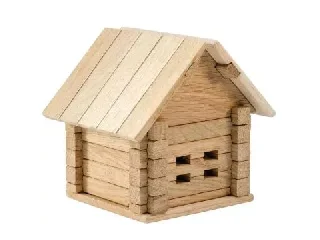 Fa építőkészlet - Perselyház, 37 db-os