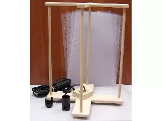 Fa lámpa 4 oldalas+fólia+vezeték  