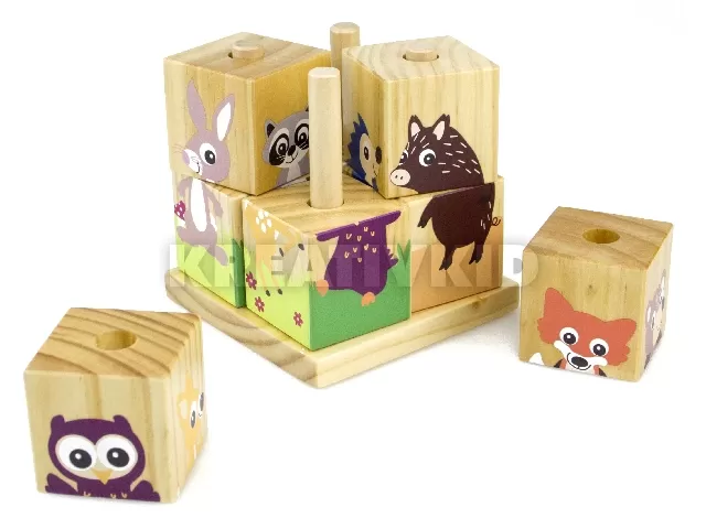 Fa mesekocka kirakó készlet