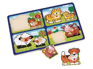 Fa puzzle 5 db-os állatok