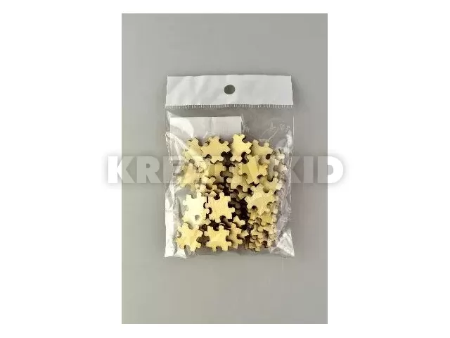 Fa puzzle elemek  - 2X2 Cm, 3 Mm vastag , 50 DB / Csom