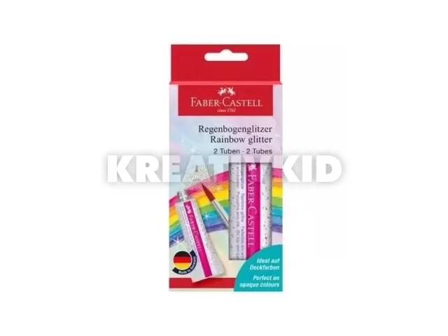 Faber-Castell: Ragasztó színes csillámokkal - 2 x 12 ml