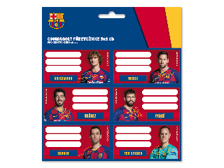 FC Barcelona csomagolt füzetcímke (3*6 db)