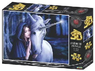 Fehér unikornis 3D puzzle, 500 darabos