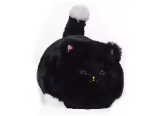 Fekete interaktív plüss cica