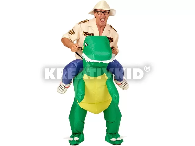 Felfedezés dinoszaurusszal felfújható jelmez