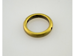 Fém karika 2 gyöngyfűző lyukkal,bronz szín, külső d:1,3 cm, belső d:0,9 cm,20 db  